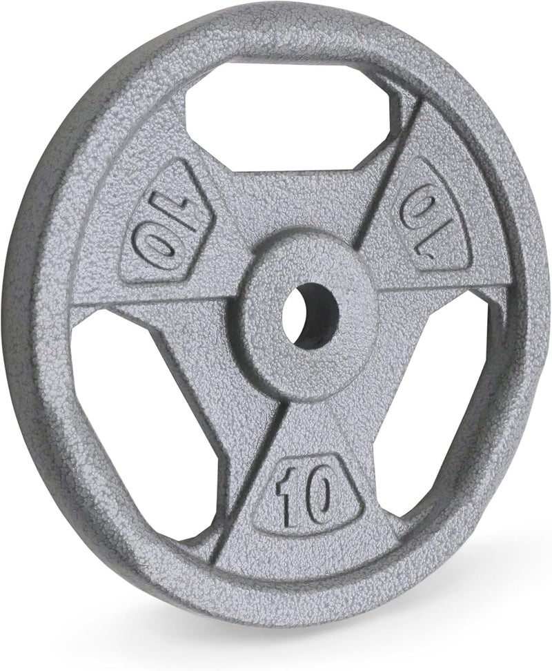 Marcy Classic 1" Cast Iron Standard Grip Plates for Strength Training and Weightlifting - Image 1